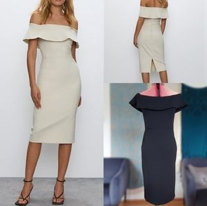 Babaton 🖤 Ruslan off-the-shoulder midi dress